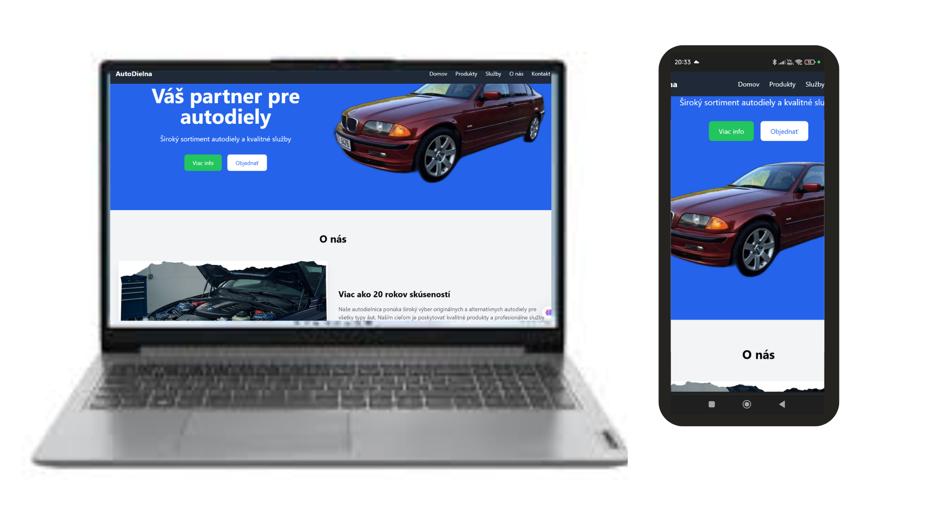 Ukážka webu Autodielňa