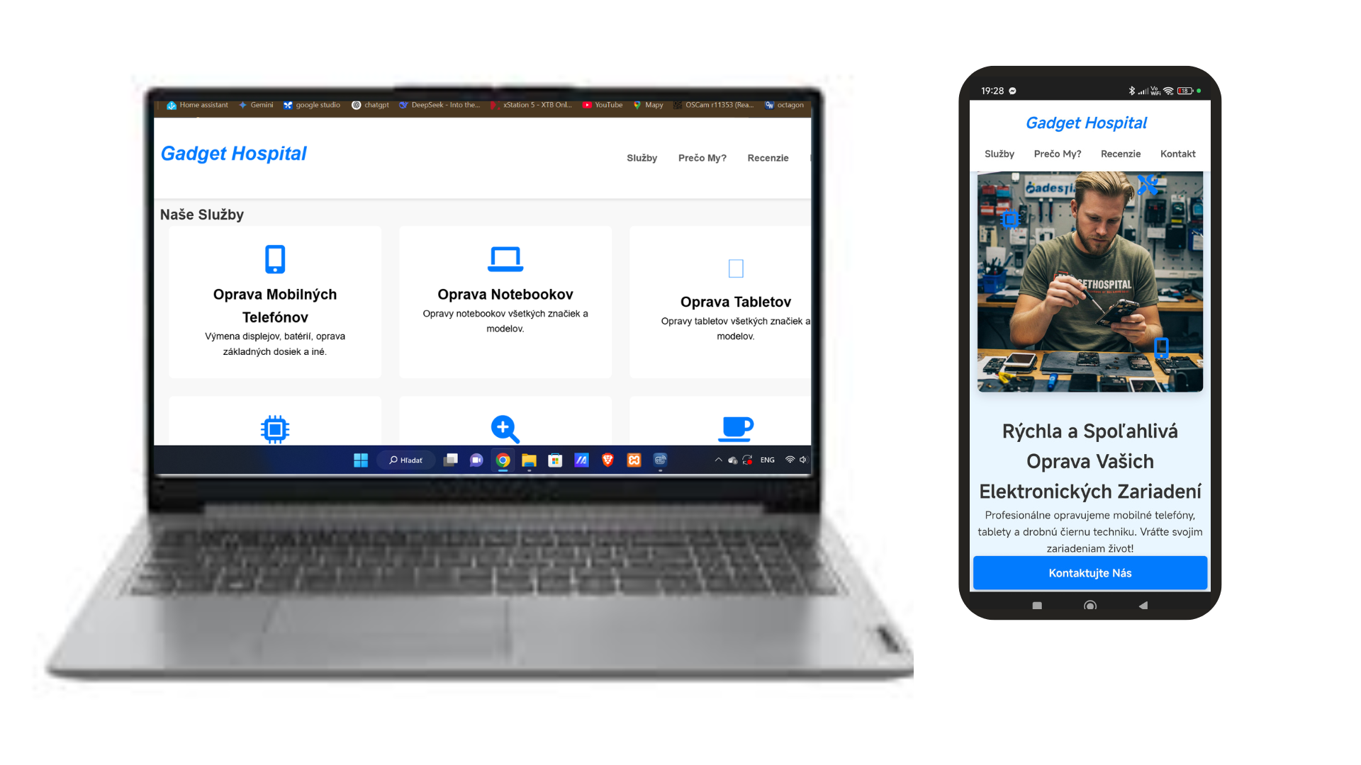 Ukážka webu Gadgethospital